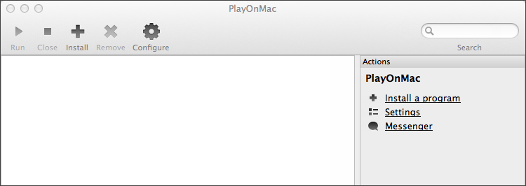 PlayOnMac main window